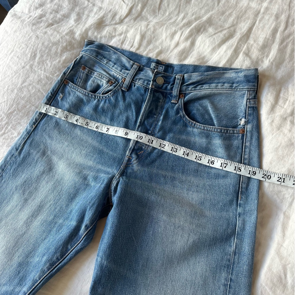 XSOLDX Polo by Ralph Lauren High Rise Relaxed Straight Jeans in Lebec Wash - Picture 10 of 14
